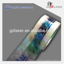 Custom holographic packing tape roll